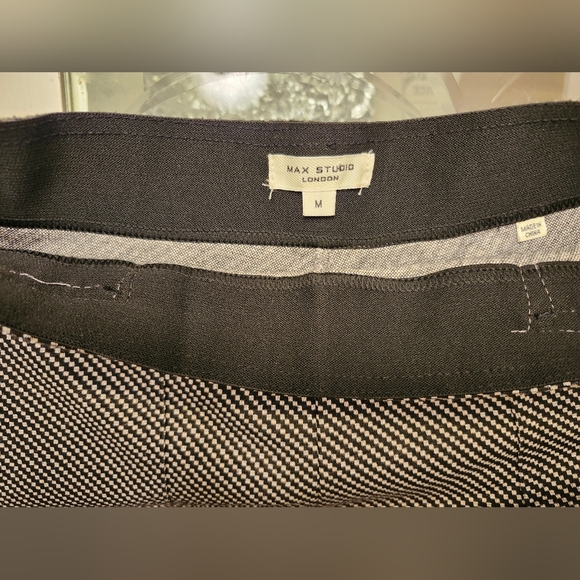 Max studio sz M  hi rise- wide leg stretch trouser w/pockets - Picture 4 of 7
